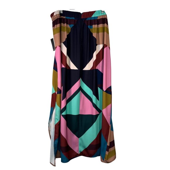 Eloquii Studio Womens Size 18 Geometric Multicolor Maxi Skirt NEW - Picture 4 of 6